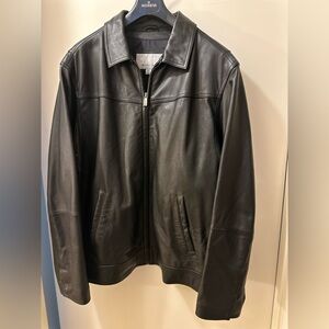 Men’s Leather Jacket extra Large (Black Leather)